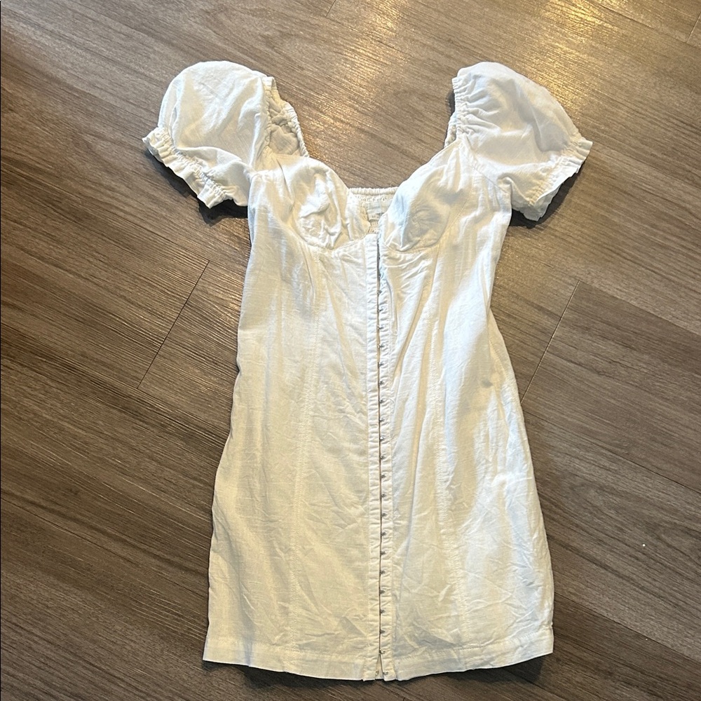 Urban Outfitters Cream Smocked Top